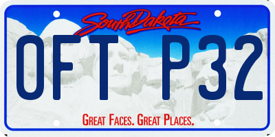 SD license plate 0FTP32
