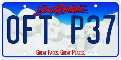SD license plate 0FTP37