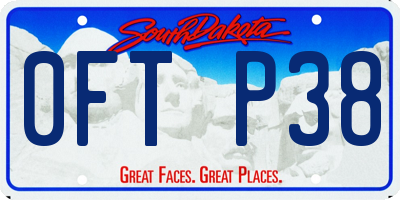 SD license plate 0FTP38