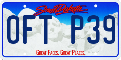 SD license plate 0FTP39