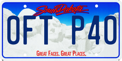 SD license plate 0FTP40