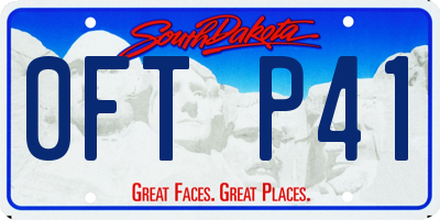 SD license plate 0FTP41