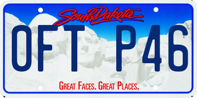 SD license plate 0FTP46
