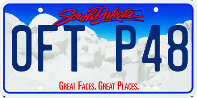 SD license plate 0FTP48