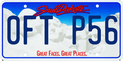 SD license plate 0FTP56
