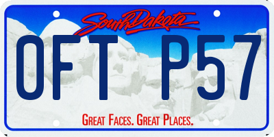 SD license plate 0FTP57