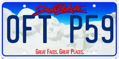 SD license plate 0FTP59