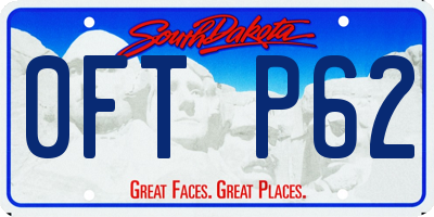 SD license plate 0FTP62
