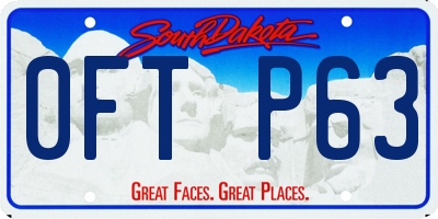 SD license plate 0FTP63