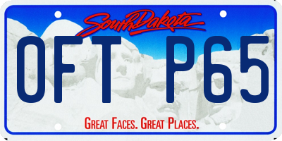 SD license plate 0FTP65