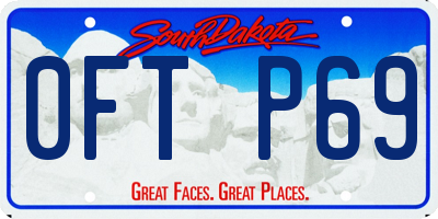 SD license plate 0FTP69