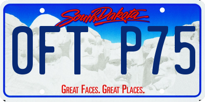 SD license plate 0FTP75