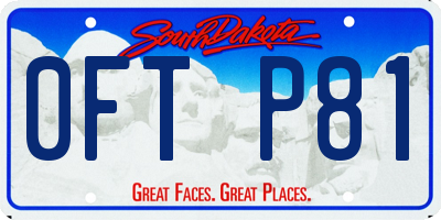 SD license plate 0FTP81