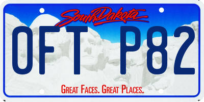 SD license plate 0FTP82