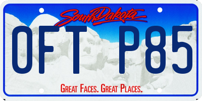 SD license plate 0FTP85