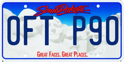 SD license plate 0FTP90