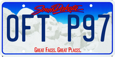 SD license plate 0FTP97