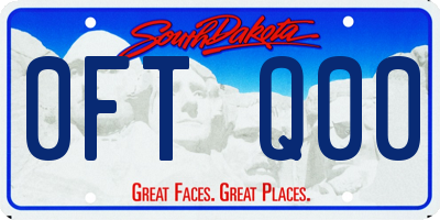SD license plate 0FTQ00