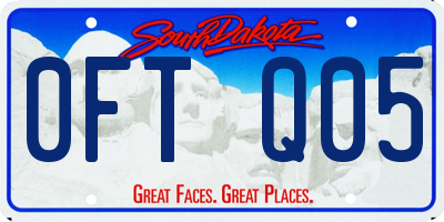 SD license plate 0FTQ05