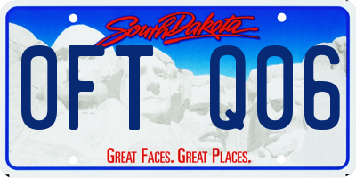 SD license plate 0FTQ06