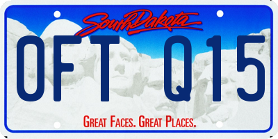 SD license plate 0FTQ15