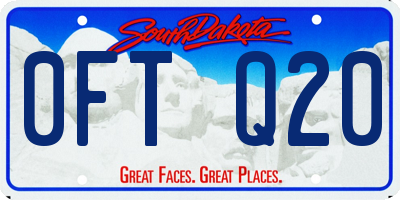SD license plate 0FTQ20