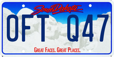SD license plate 0FTQ47