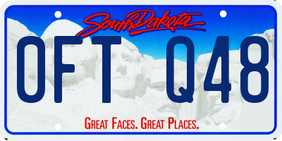SD license plate 0FTQ48