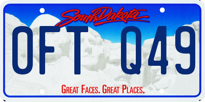 SD license plate 0FTQ49