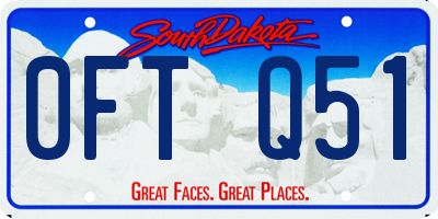 SD license plate 0FTQ51