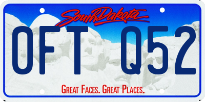 SD license plate 0FTQ52