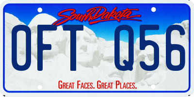 SD license plate 0FTQ56
