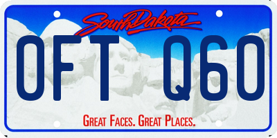 SD license plate 0FTQ60
