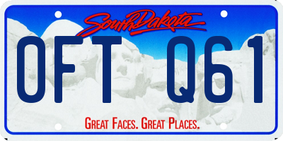SD license plate 0FTQ61