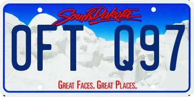 SD license plate 0FTQ97