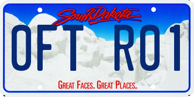 SD license plate 0FTR01
