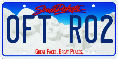 SD license plate 0FTR02