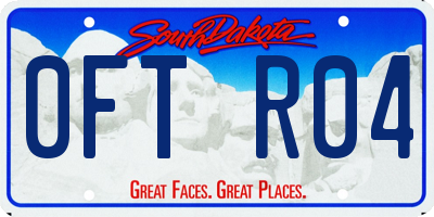 SD license plate 0FTR04