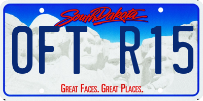 SD license plate 0FTR15