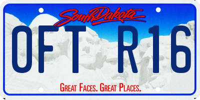 SD license plate 0FTR16