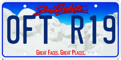 SD license plate 0FTR19