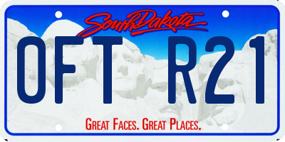 SD license plate 0FTR21