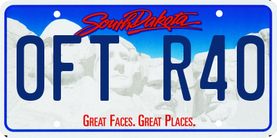 SD license plate 0FTR40
