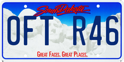 SD license plate 0FTR46