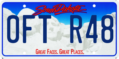 SD license plate 0FTR48