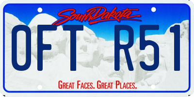 SD license plate 0FTR51