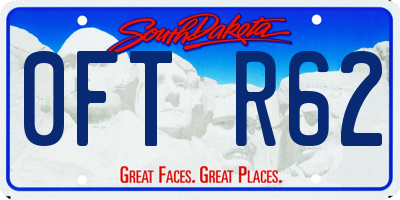 SD license plate 0FTR62