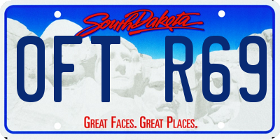 SD license plate 0FTR69