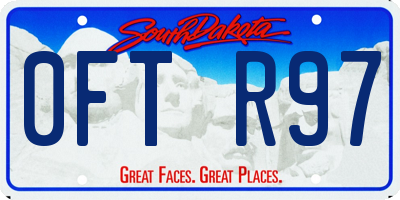 SD license plate 0FTR97
