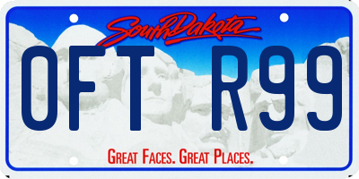 SD license plate 0FTR99